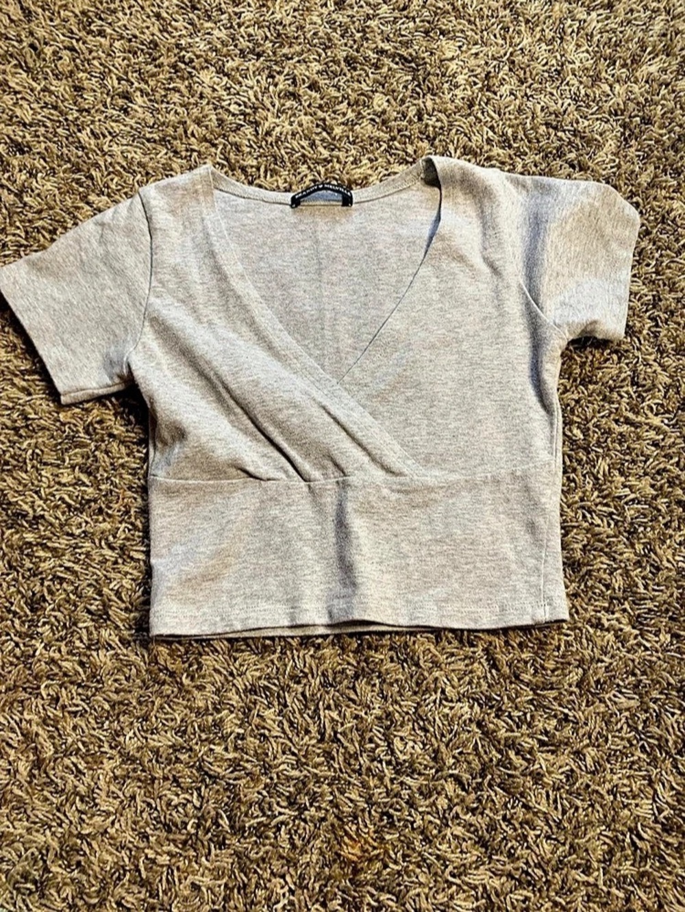 Brandy Melville Gray Short Sleeve Top